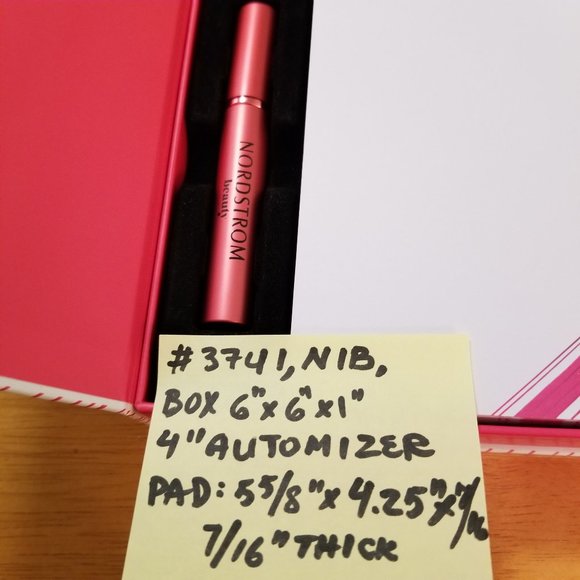 ✅3741 NIB Nordstrom Beauty Pink Atomizer & Note Pad - Picture 4 of 6
